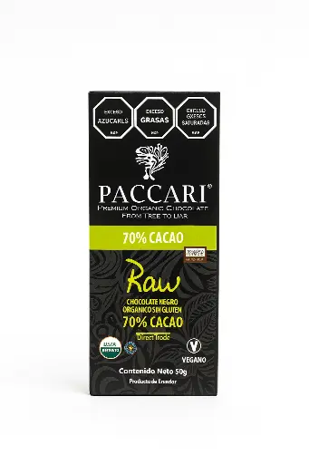 Chocolate Raw Negro 70% - Paccari